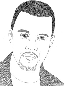 kanye west line drawing